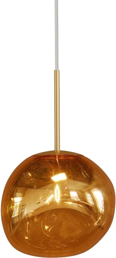 Invicta Interior Ronde hanglamp LIQUID DIAMOND 20cm gouden glazen stalen bollamp 46014