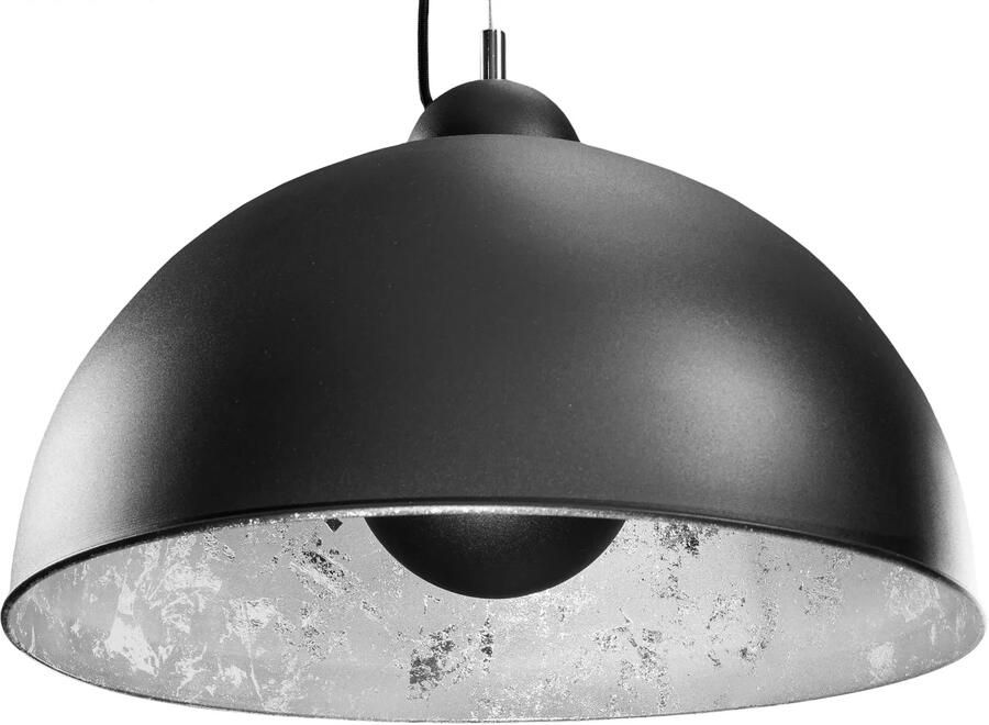 Invicta Interior industrieele design hanglamp STUDIO 55m zwart zilver bladlook hanglamp 36595 - Foto 2