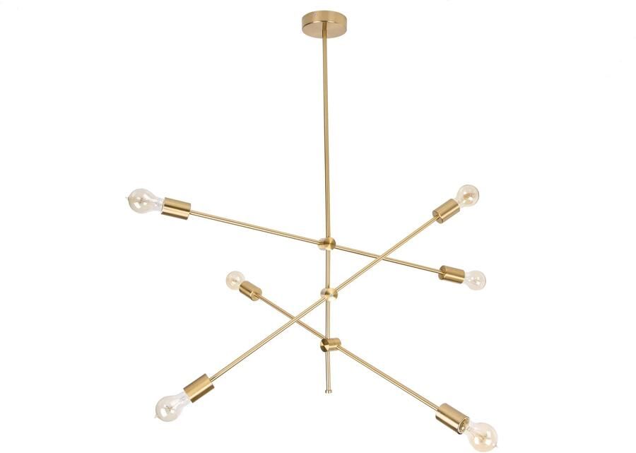 Invicta Interior Elegante hanglamp VARIATION 128cm goud met zes draaibare lampjes 40772 - Foto 2