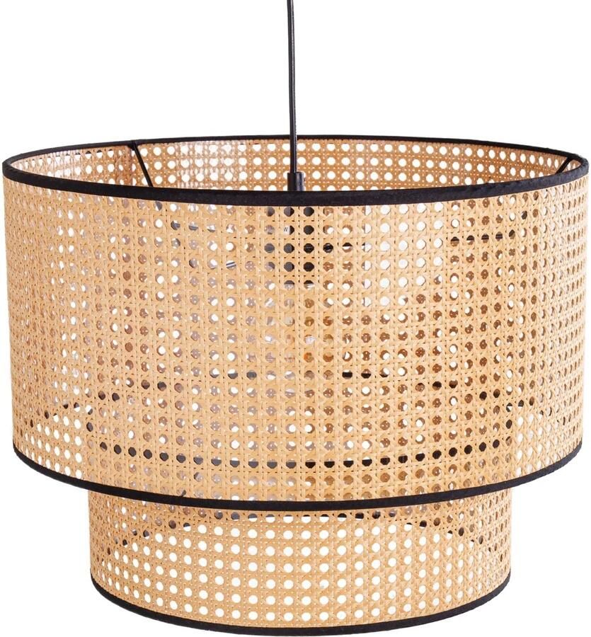 Invicta Interior Boho hanglamp VIENNA 45cm natuurlijk zwarte Weense geweven lamp 42808 - Foto 2