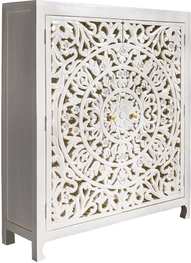 Invicta Interior Highboard MARRAKECH 140cm wit mango hout 43866