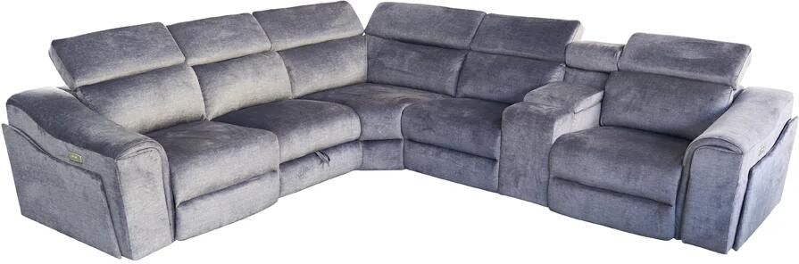 Invicta Interior Hoekbank PRIME multifunctioneel elektrisch verstelbaar met opbergruimte vogue velvet grijs 48682