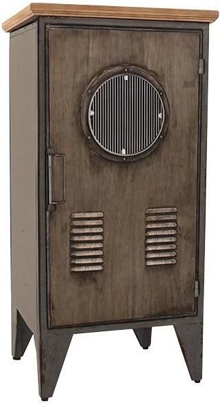 Invicta Interior Kast NAUTILUS 80cm dennenhout metaal vintage bruin 48171