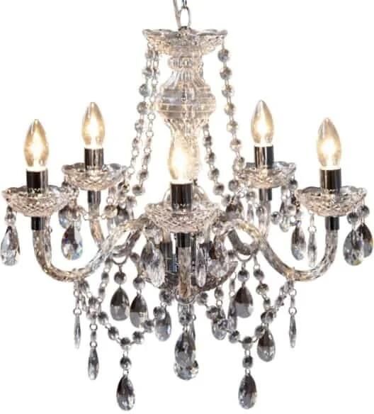 Invicta Interior Elegante kroonluchter CRYSTAL 55cm helder acryl 5-armige kroonluchter 1451 - Foto 2
