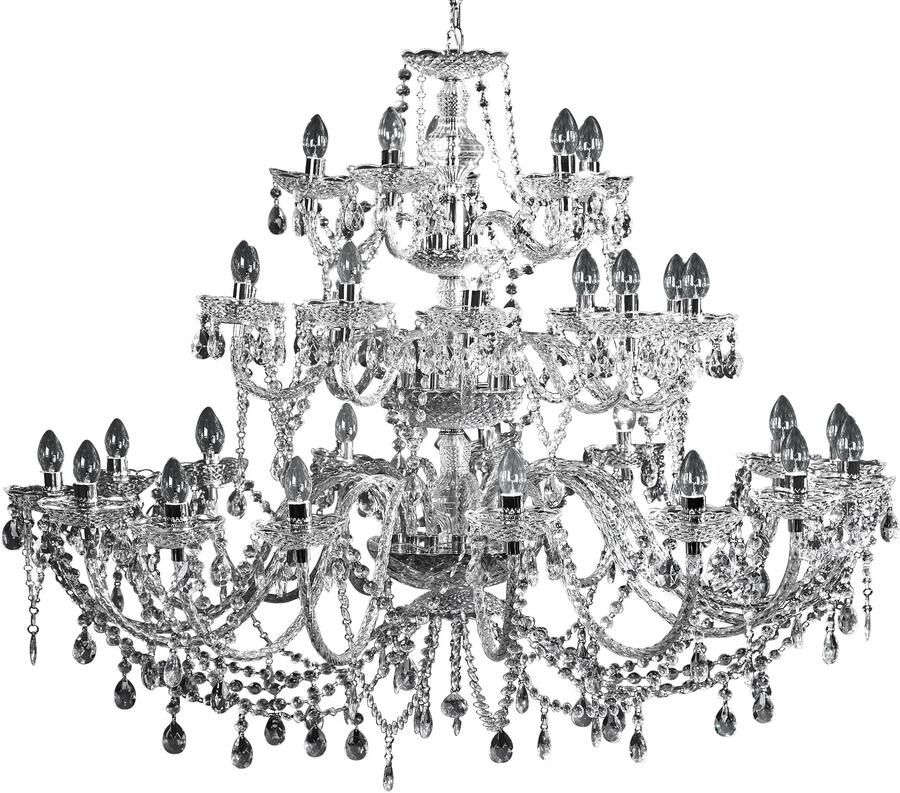 Invicta Interior Design kroonluchter CRYSTAL XXL 120cm helder acryl 30-armige kristallen lamp 1714 - Foto 2
