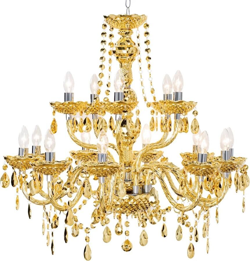Invicta Interior Design kroonluchter CRYSTAL XL 80cm goud 15-armige kroonluchter kristallen lamp 43168 - Foto 2
