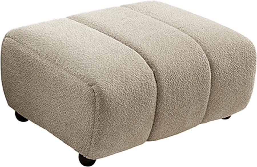 Invicta Interior Kruk ADLON 100cm bouclé champagne greige 44176