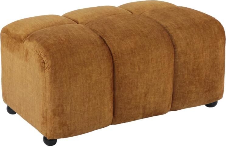 Invicta Interior Kruk CLOUD 100cm vogue velvet mosterdgeel 49025
