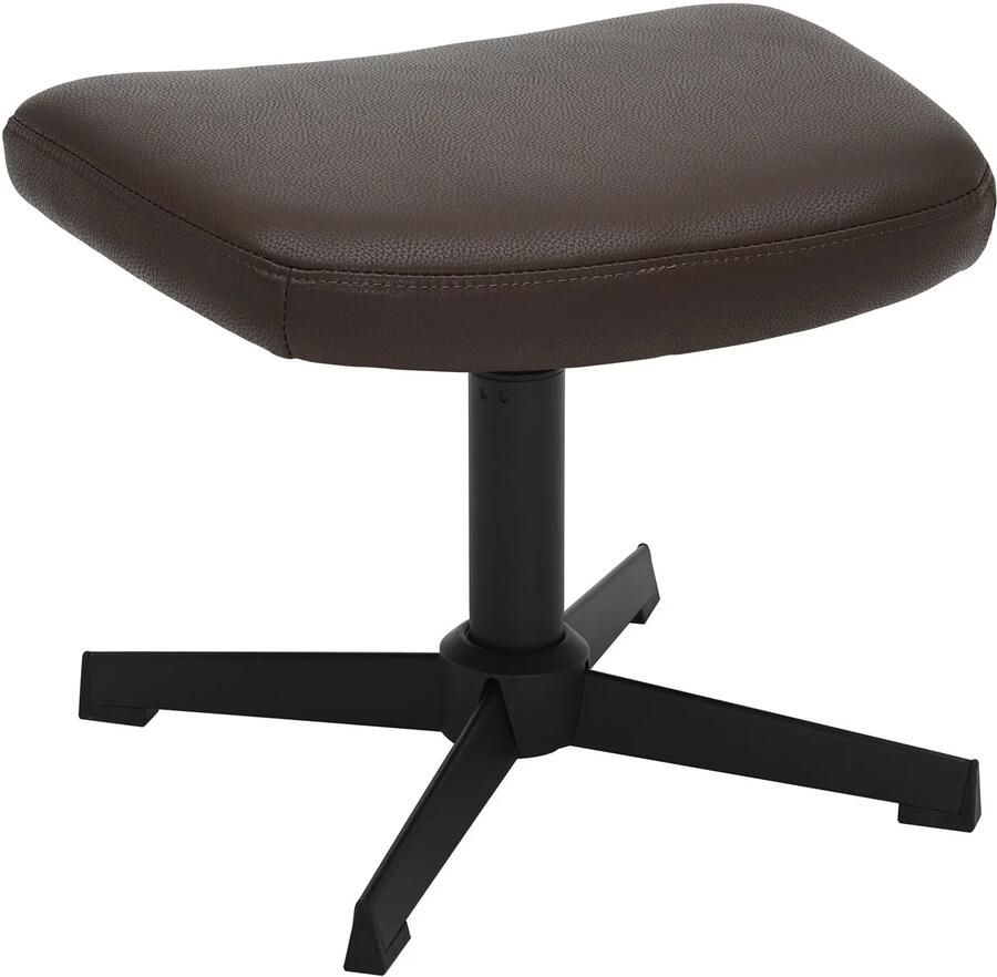 Invicta Interior Kruk VOGUE 45 cm draaibaar kunstleer bruin met zwart metalen frame 47721