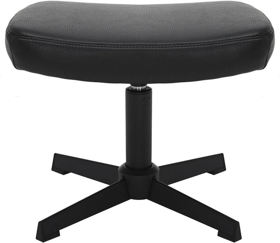 Invicta Interior Kruk VOGUE 45 cm draaibaar kunstleer zwart met zwart metalen frame 47719