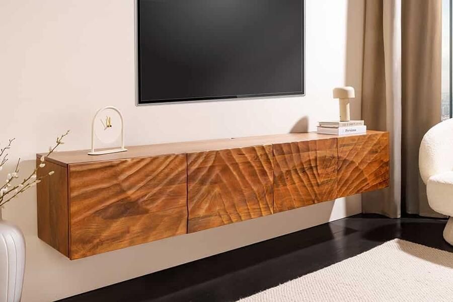 Invicta Interior Massief tv-bord SCORPION 200 cm bruin mangohout hangend dressoir 46646