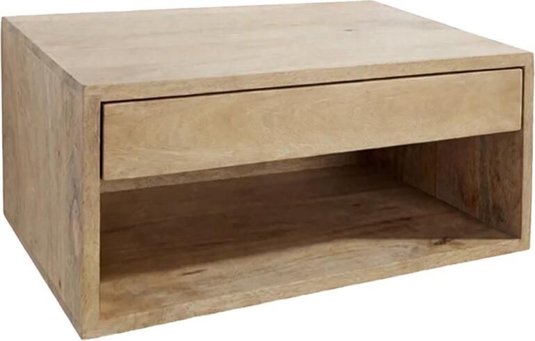 Invicta Interior Nachtkastje PURE 50cm hangend mangohout naturel crèmekleur 48850