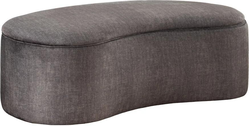 Invicta Interior Opbergbank ELEMENTAL 120cm bekleed fluweel grafietgrijs met opbergruimte 48882