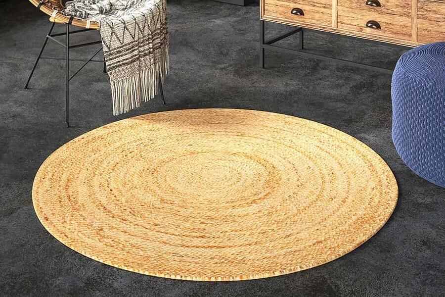 Invicta Interior Rond vloerkleed PURE NATURE 150cm Jute handgeweven platgeweven 44434 - Foto 2