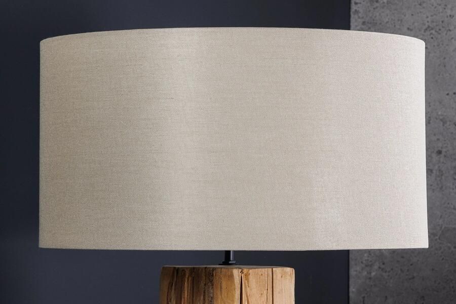 Invicta Interior Ronde lampenkap van linnen 40x22x40 cm beige voor tafellamp 42004-2