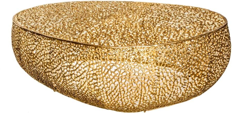 Invicta Interior Salontafel ABSTRACT LEAF 120cm goudkleurig 38938