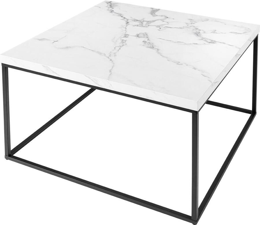 Invicta Interior Moderne salontafel ARCHITECTURE 60cm wit marmeren design metalen frame 44762