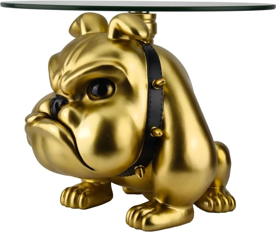 Invicta Interior Salontafel BULLDOG 55 cm glas goudkleurig 48022