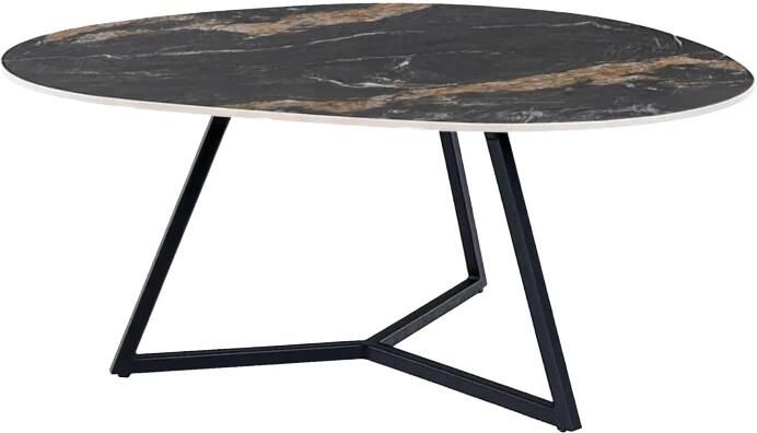 Invicta Interior Salontafel MARVELOUS 90cm aurora oro ceramic zwart goud zand 46868