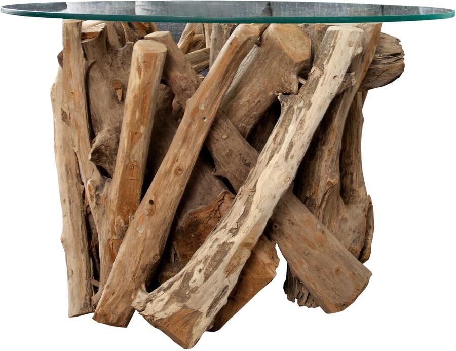 Invicta Interior Salontafel NATURE LOUNGE 50cm onderstel teakhout zonder glasplaat 39832