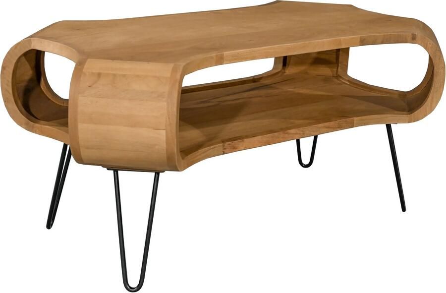 Invicta Interior Salontafel ORGANIC LIVING 100cm met hairpin poten mangohout naturel 48647