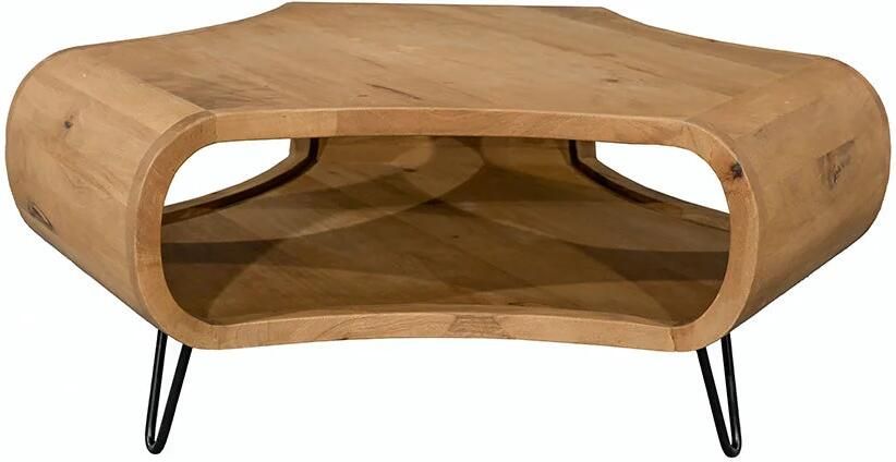 Invicta Interior Salontafel ORGANIC LIVING 90cm met hairpin poten mangohout naturel 48645