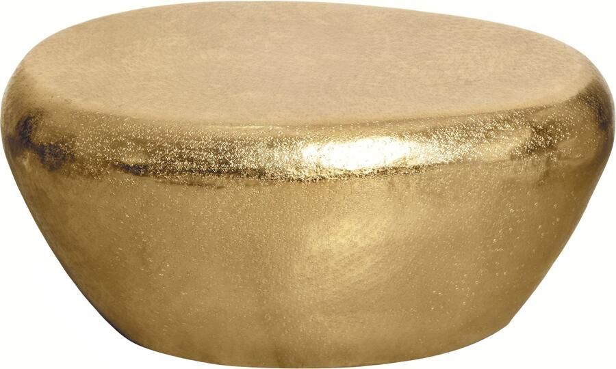 Invicta Interior Handgemaakte salontafel STONE 75cm goud metaal gehamerd design 44852 - Foto 2