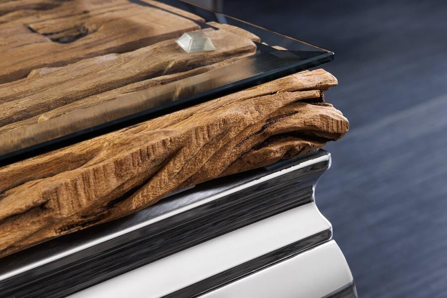 Invicta Interior Salontafelblad BARRACUDA 100x60cm teakhout 44373