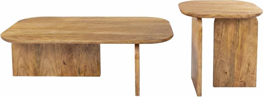 Invicta Interior Salontafelset GATSBY 100cm 45cm set van 2 mangohout bruin 47891