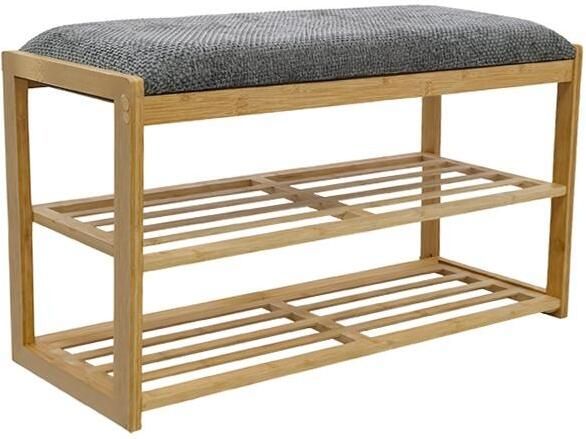 Invicta Interior Schoenenrek ZEN-BO 80cm bamboo naturel grijs 48177