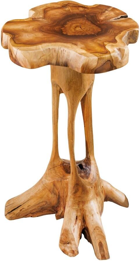 Invicta Interior Massief houten bijzettafel ROOT 70cm naturel teakhout gemaakt van wortelhout in paaldesign 44714 - Foto 2