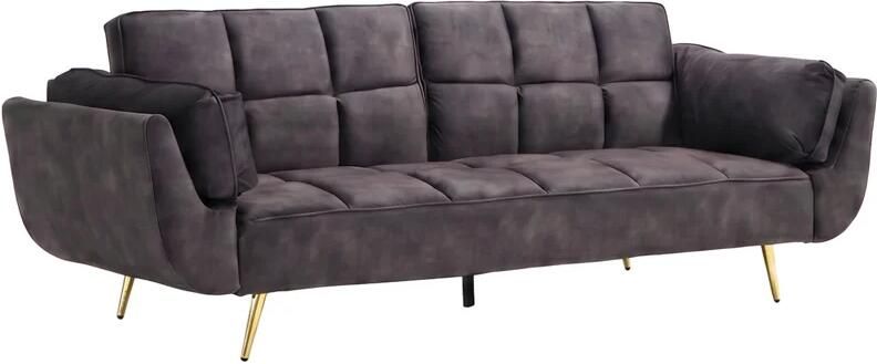 Invicta Interior Slaapbank BOUTIQUE 215cm 3-zits fluweel donkergrijs 48982