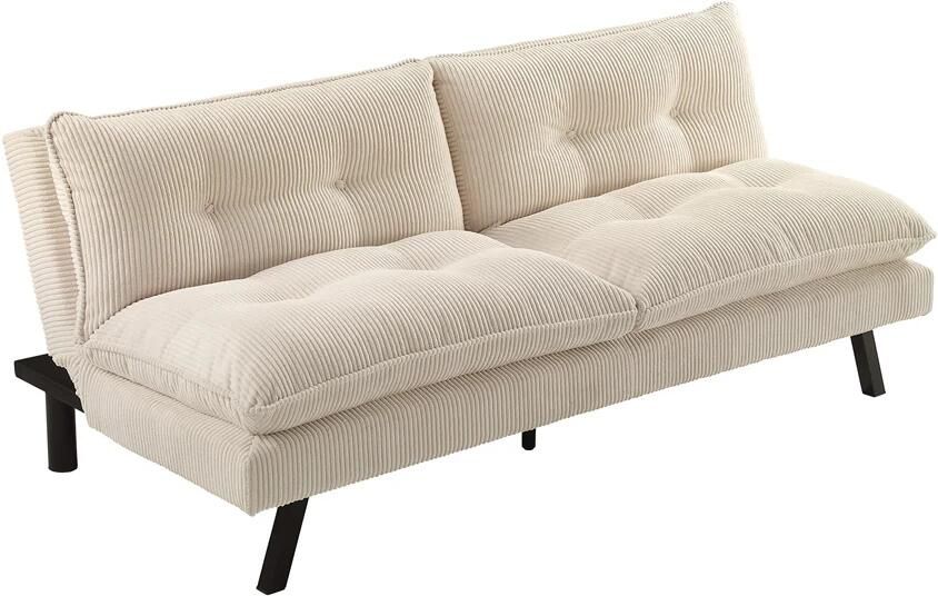 Invicta Interior Slaapbank COCOONING 190cm 3-zits cord beige 48472