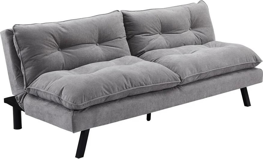 Invicta Interior Slaapbank COCOONING 190cm 3-zits grijs chenille 48473