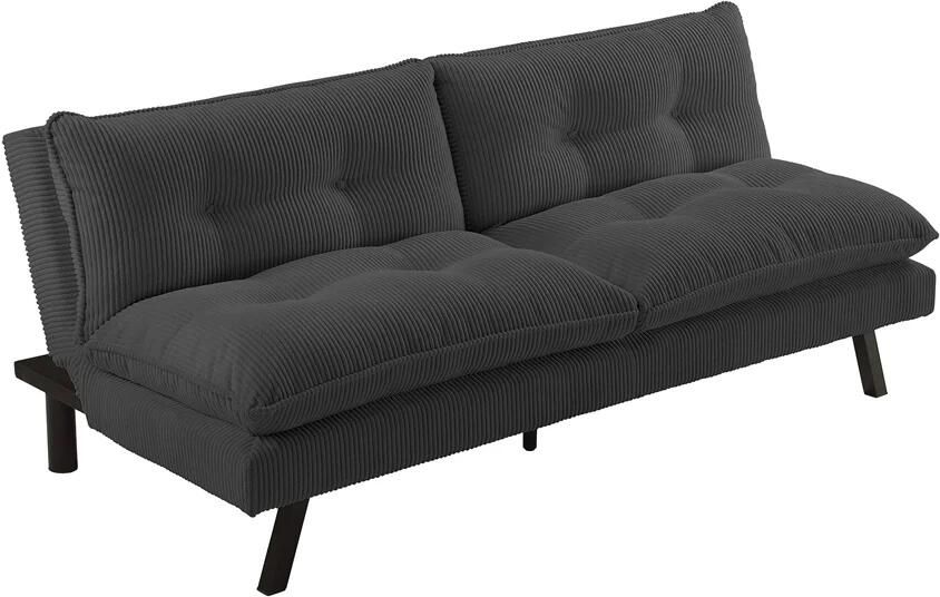 Invicta Interior Slaapbank COCOONING 190cm 3-zits grijs cord 48471