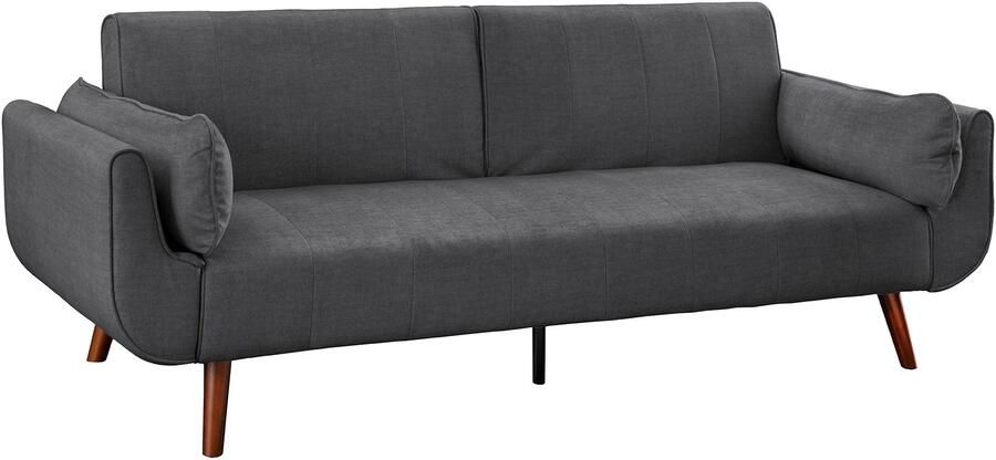 Invicta Interior Slaapbank DIVANI 220cm 3-zits fluweel grijs 48984