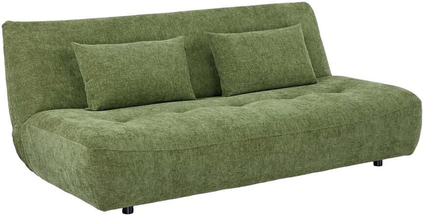 Invicta Interior Slaapbank ELYPSE 200cm 3-zits chenille groen 48663