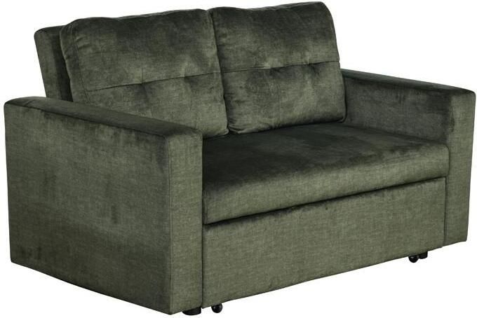 Invicta Interior Slaapbank SMART 140cm 2-zits fluweel groen