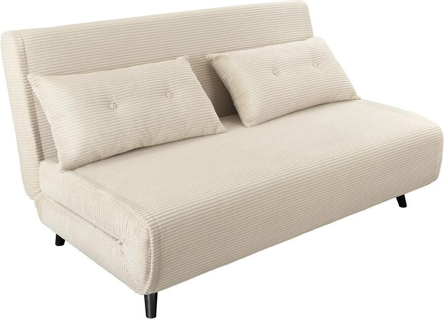 SMART Slaapstoel – Uitschuifbare Stoel tot Bed – 2 Persoons – Beige – Luxe Relaxfauteuil met Slaapfunctie