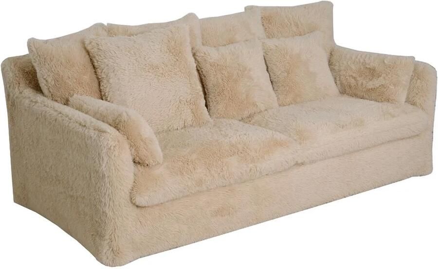 Invicta Interior Sofa YETI 200cm 3-zits afneembare hoes champagne beige 48698