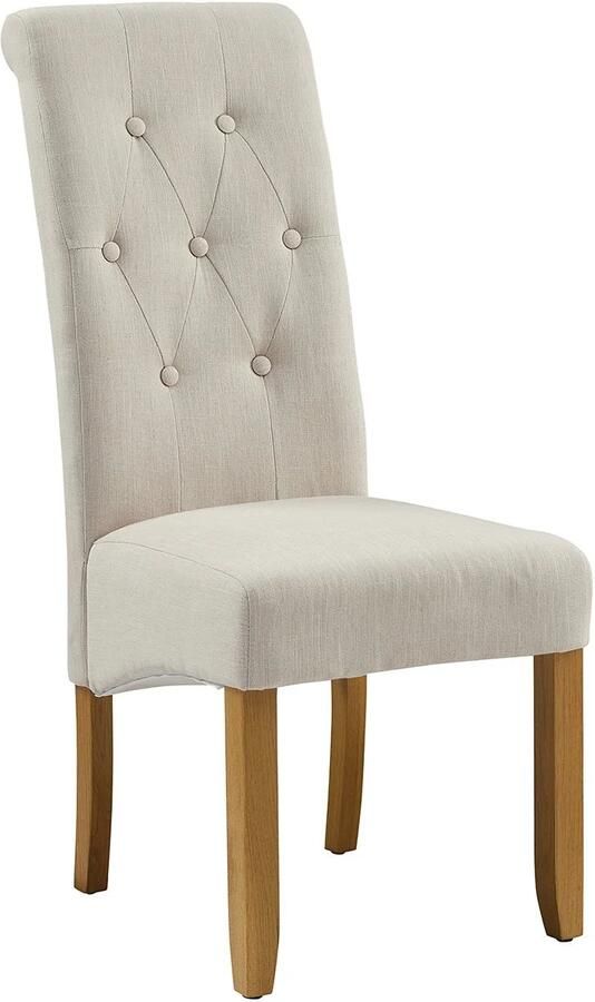 Invicta Interior Stoel CASA met nekrol plat geweven stof beige 48356