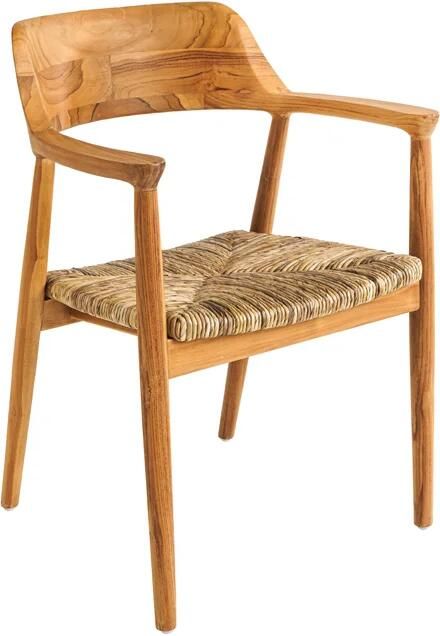 Invicta Interior Stoel KENNEDY met rotting zitting en armleuningen teakwood natuurlijk 48707