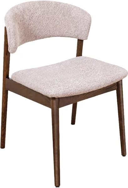 Invicta Interior Stoel VALHALLA WOOD gestructureerde stof beige en eiken hout bruin 48921