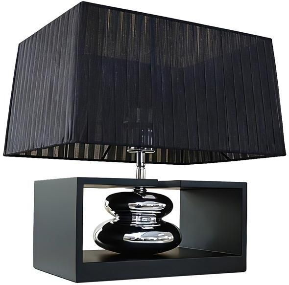 Invicta Interior Tafellamp GRACIA 35cm met verstelbare lampenkap zwart zilver 70023