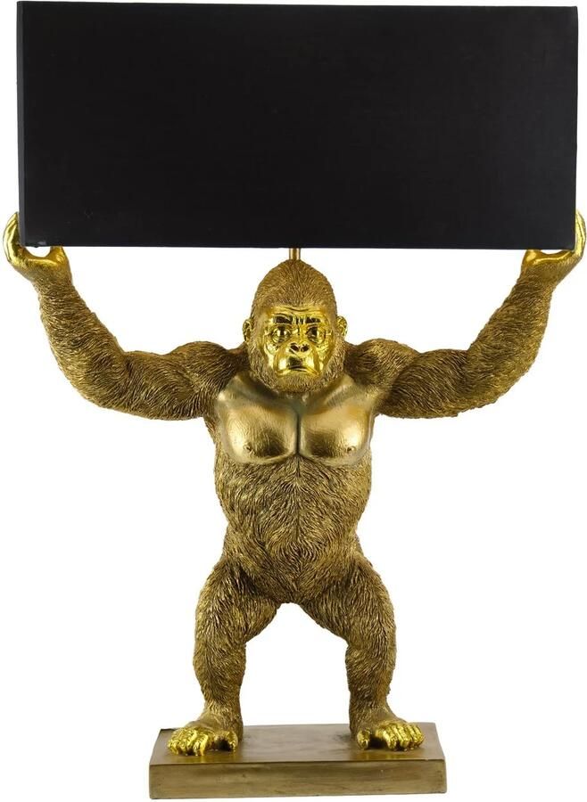 Invicta Interior Tafellamp KING APE 65cm zwart goud 48002