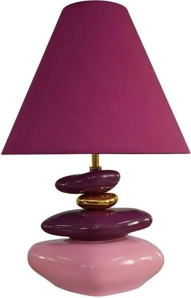 Invicta Interior Tafellamp STONES OF ECSTASY 60cm met verstelbare lampenkap roze goud 70021