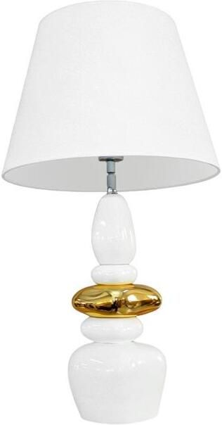 Invicta Interior Tafellamp STONES OF ZEN 70cm met verstelbare lampenkap wit goud 70020