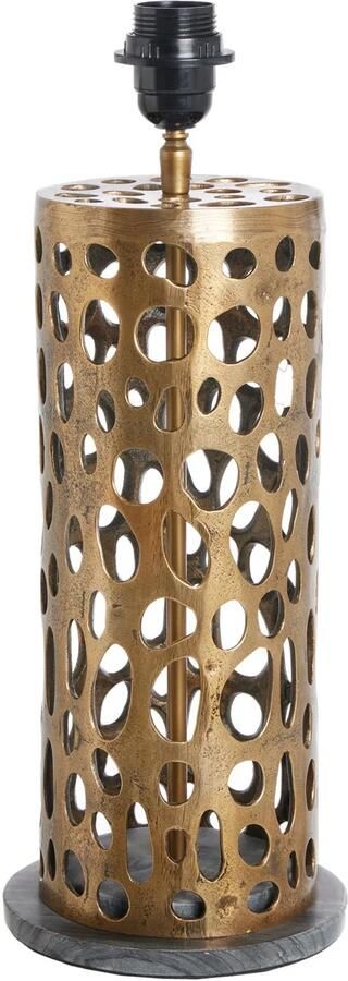 Invicta Interior Design tafellamp ABSTRACT LEAF antieke koperen metalen marmeren voet handgemaakt 42230 - Foto 2