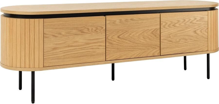 Invicta Interior TV-bord ATELIER 160 cm naturel eikenhoutlook met zwarte poten 47450
