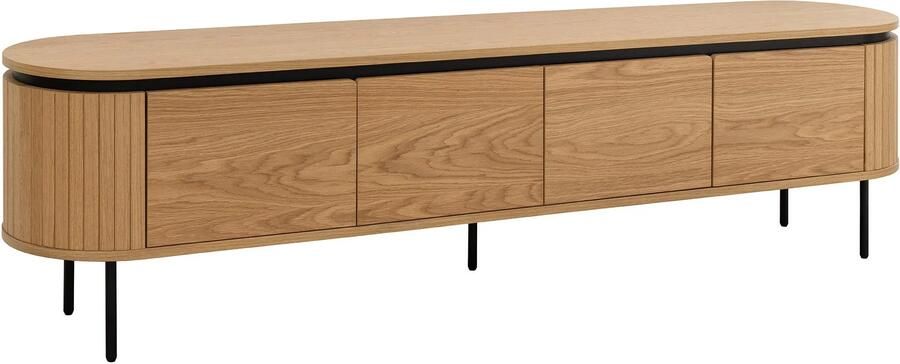 Invicta Interior TV-bord ATELIER 200 cm naturel eikenhoutlook met zwarte poten 47451